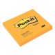 Post-it® 654 76x76mm 100lap neon narancs