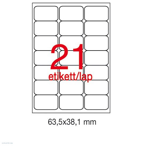 Etikett A2414 63,5 x 38,1 mm 100 ív kerekített sarkú