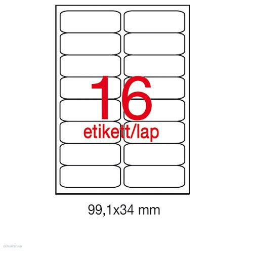 Etikett A2418 99,1 x 34,2 mm 100 ív kerekített sarkú