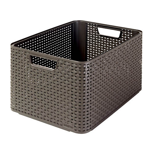 Tárolódoboz rattan hatású CURVER "STYLE" L méretű 30L barna