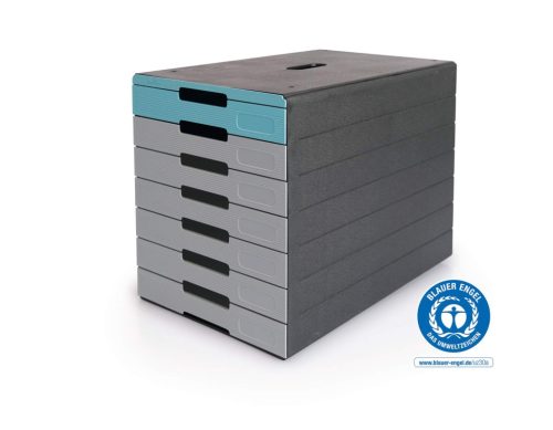 Irattartó 7 fiókos Durable Idealbox Pro 7, kék