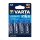 Ceruzaelem Varta Longlife Power, LR6 1,5V, AA, tartós, 4 db