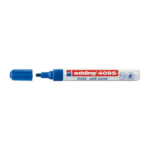 Üvegreíró marker Edding 4095 vékony kék