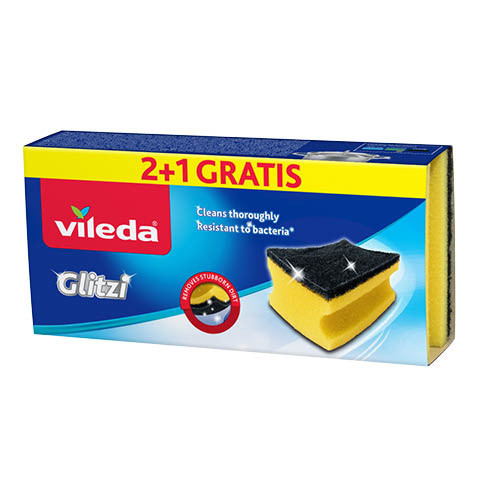 Súrolószivacs Glitzi kristály VILEDA 2 + 1 db