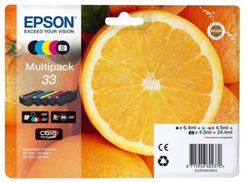 Epson tintapatron T3337 szett (f/k/b/s)