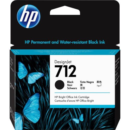 HP tintapatron 3ED71A No.712 fekete 80ml 