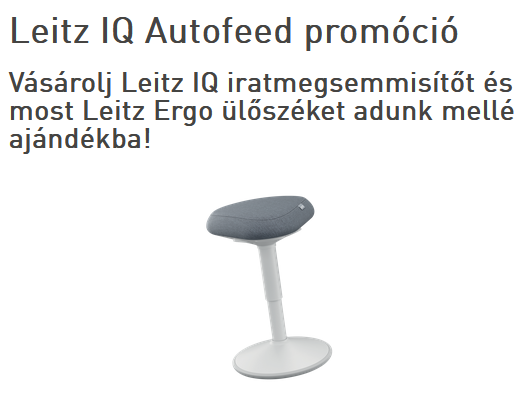 Leitz IQ Autofeed ajnádék ülőszék